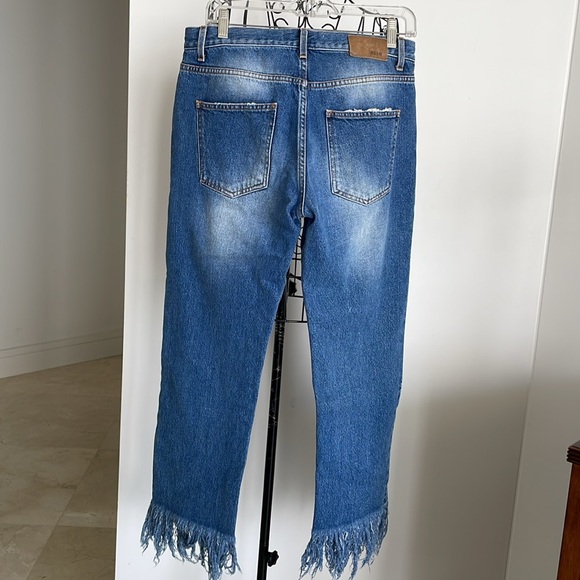 MSGM ITALIAN DESIGNER JEANS FRINGED HEM - Picture 4 of 9